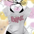 Beyaz Gothic Bratz Yaka Ek Askılı Kısa Kollu Full Body Crop