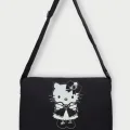 Siyah Hello Kitty Postacı Çanta