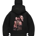 Siyah Islam Makhachev Baskılı Kar Maskeli Unisex Sweatshirt Hırka