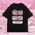Siyah Labubu Chat Collage Unisex T-shirt