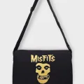 Siyah Misfits Postacı Çantası