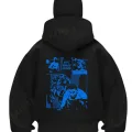 Siyah Ufc Khamzat Baskılı Kar Maskeli Unisex Sweatshirt Hırka