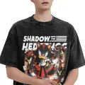 Siyah Yıkamalı Sonic Shadow Unisex T-shirt