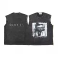 Slayer Baskılı Vintage Unisex Oversize Yıkamalı Atlet