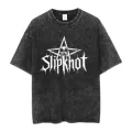 SlipKnot Baskılı Yıkamalı Eskitme Unisex Tişört