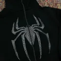 Spider Örümcek Parıltılı Taşlı Maskeli Sweatshirt Hırka