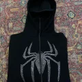 Spider Örümcek Parıltılı Taşlı Maskeli Sweatshirt Hırka