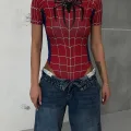 SPİDERMAN KIRMIZI ZIBIN ÇITÇITLI CROP