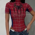 SPİDERMAN KIRMIZI ZIBIN ÇITÇITLI CROP