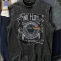 Pink Floyd Atlet Bisiklet Yaka Yıkamalı Vintage Unisex Oversize T-Shirt