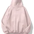 Unisex Basic Sweatshirt Hoodie Pembe