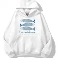 Unisex Les Sardines Sweatshirt Beyaz