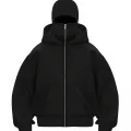 Unisex Oversize Siyah Berry Passıon Baskılı Maskeli Hoodie