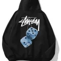 Unisex Stüssy Zar Sweatshirt Siyah