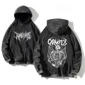 Yıkamalı Carnifex Detail Kapüşonlu Sweatshirt