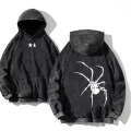 Yıkamalı Four Number Spider Kapüşonlu Sweatshirt