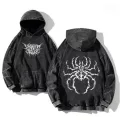 Yıkamalı Phantom Spider Kapüşonlu Sweatshirt