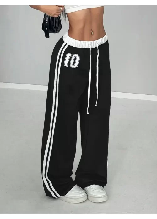 01 Number Oversize Bel İp Detaylı Baggy Eşofman Altı