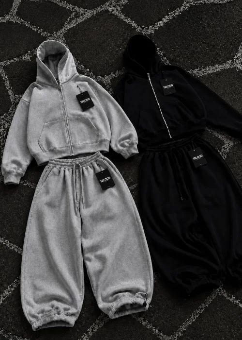Basic Baggy Kalıp Düz Eşofman Takımı