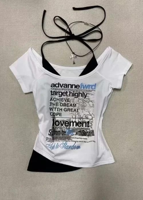 Beyaz Target Highly Lovement Madonna Yaka Ek Askılı Kısa Kollu Full Body Crop
