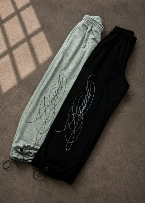 Blessed Taş Baskılı Baggy Unisex Eşofman Altı