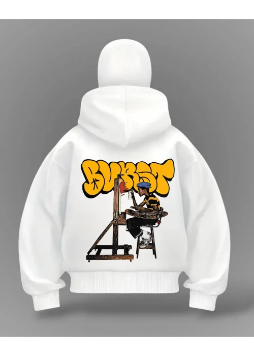 Bukst Graffiti Detail Full Mask Oversize Hırka