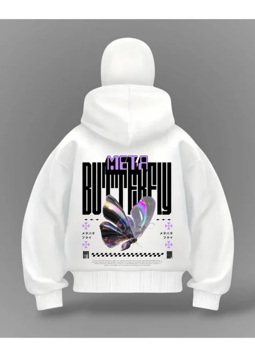 Butterfly Detail Full Mask Oversize Hırka