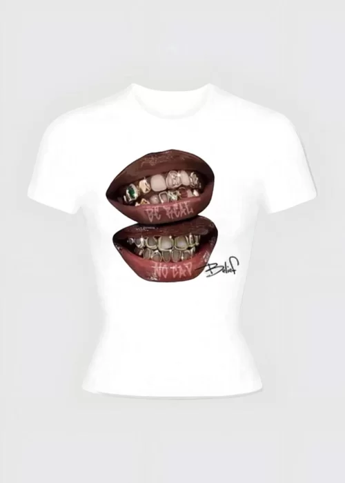Colourful Two Lips Tam Boy Bluz