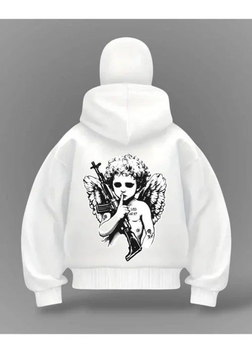 Devil Baby Detail Full Mask Oversize Hırka
