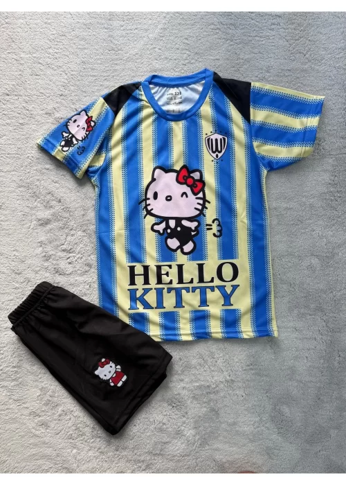 MAVİ Hello Kitty Şortlu Çocuk T-Shirt