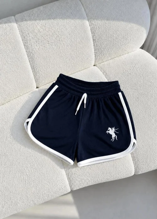 Lacivert Soft Touch Kısa Şort