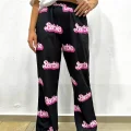 Barbie Yazılı Bol Paça Eşofman Altı