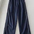 LACİVERT BELİ LASTİKLİ ŞERİTLİ PARAŞÜT BAGGY EŞOFMAN