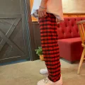 Harajuku Kare Desenli Unisex Pijama Eşofman