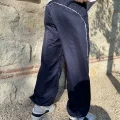 Çizgi Detay Lacivert Paraşüt Eşofman