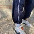 Çizgi Detay Lacivert Paraşüt Eşofman