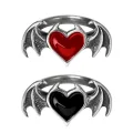 Gothic Kalp Heart Decor Çift Kanat Unisex Iyimoda