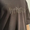 Gri Taşlı Köpekli Oversize Premium Tişört