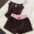 Leopar Kiss Kahverengi Hello Kitty Alt Üst Takım