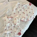 Beyaz Hello Kitty Aesthetic Red Alt Üst Takım