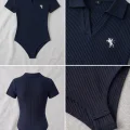 Lacivert Polo Yaka Fitilli Likralı Premium Zıbın