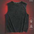 Batman Baskılı Unisex Oversize Yıkamalı Atlet