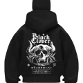 Block Cober Baskılı Siyah Samuray Kar Maske Sweatshirt Hırka