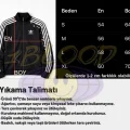 Çizgili Flower Siyah Oversize Unisex Ceket