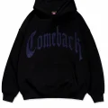 ComeBack Mavi Taş Baskılı Oversize Unisex Kapüşonlu Sweatshirt