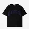 Comeback Mavi Taş Baskılı Oversize Unisex T-shirt