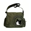 TOTORO CAT Baskılı Unisex Postacı Çantası