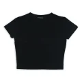 Düz Siyah Renk Unisex Crop
