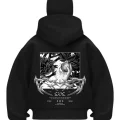 Evellyn Siyah Samuray Kar Maske Sweatshirt Hırka