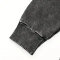 Gri Yıkamalı Kumaş Kapüşonlu Sweatshirt